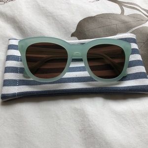 J.Crew Sunglasses! Beautiful sea foam frames with light brown lenses